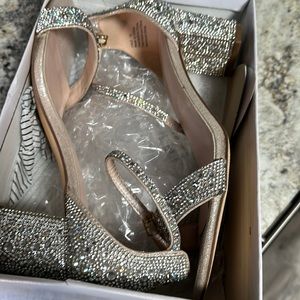 Blush sparkle heals 2.5 inch heel